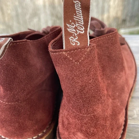 RM Williams Desert Chukka Boots Men 11 / AU 10 Red Suede Leather Lace Australia